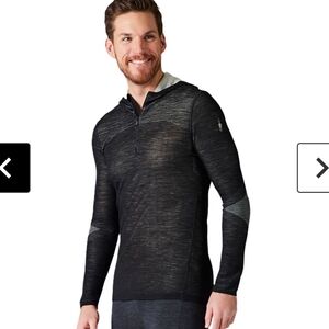 Smartwool Charcoal Knit Quarter Zip, Intraknit 200